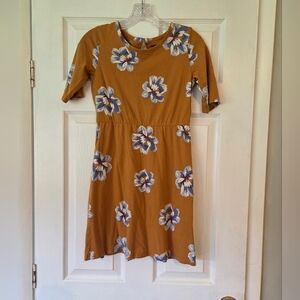Old Navy Kids Dress in Mustard and Blue Floral